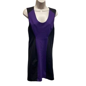 Robert Rodriguez women’s sheath dress purple black size 12 sleeveless